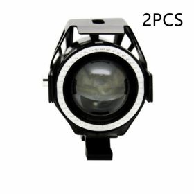 Fashion Motorcycle LED Spotlight Fog Spotlight (Option: Black-2PCS)