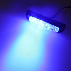 5-wire Synchronization Function Truck Side Strobe High-power Warning Light (Color: Blue)