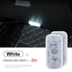 Wiring-free Ambient Lighting With Touch Lighting (Option: White-2PCS)